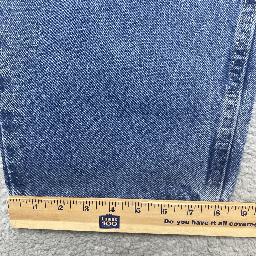 Wrangler Jeans Men 42x30 Blue Denim 100% Cotton Straight Med  Wash Cowboy - Picture 11 of 12